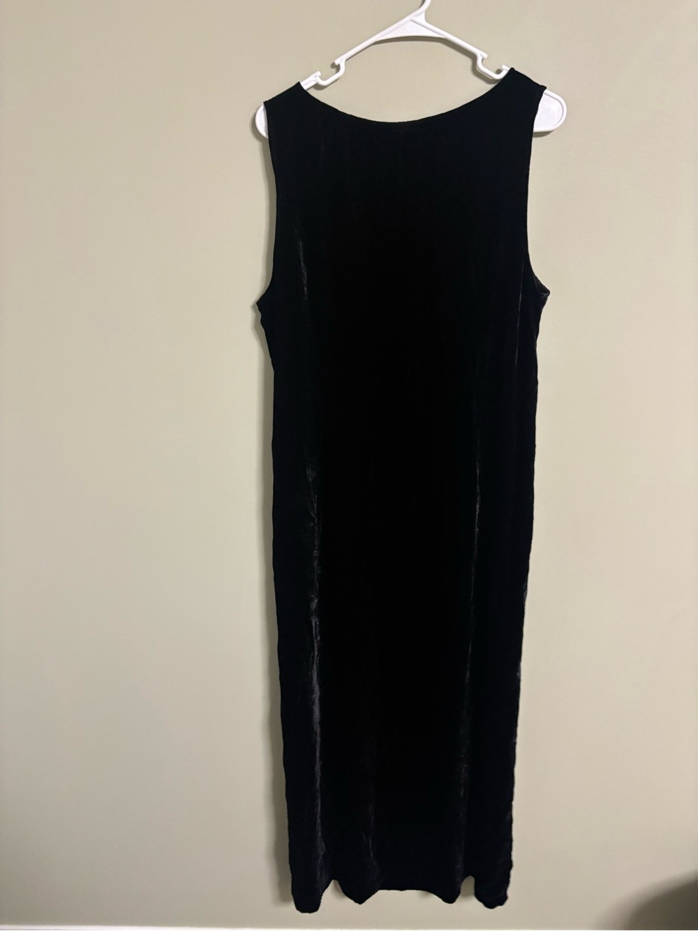 Citron Collection Black Velvet Sleeveless Maxi Dress Cotton Silk Blend Size XL - Picture 2 of 8